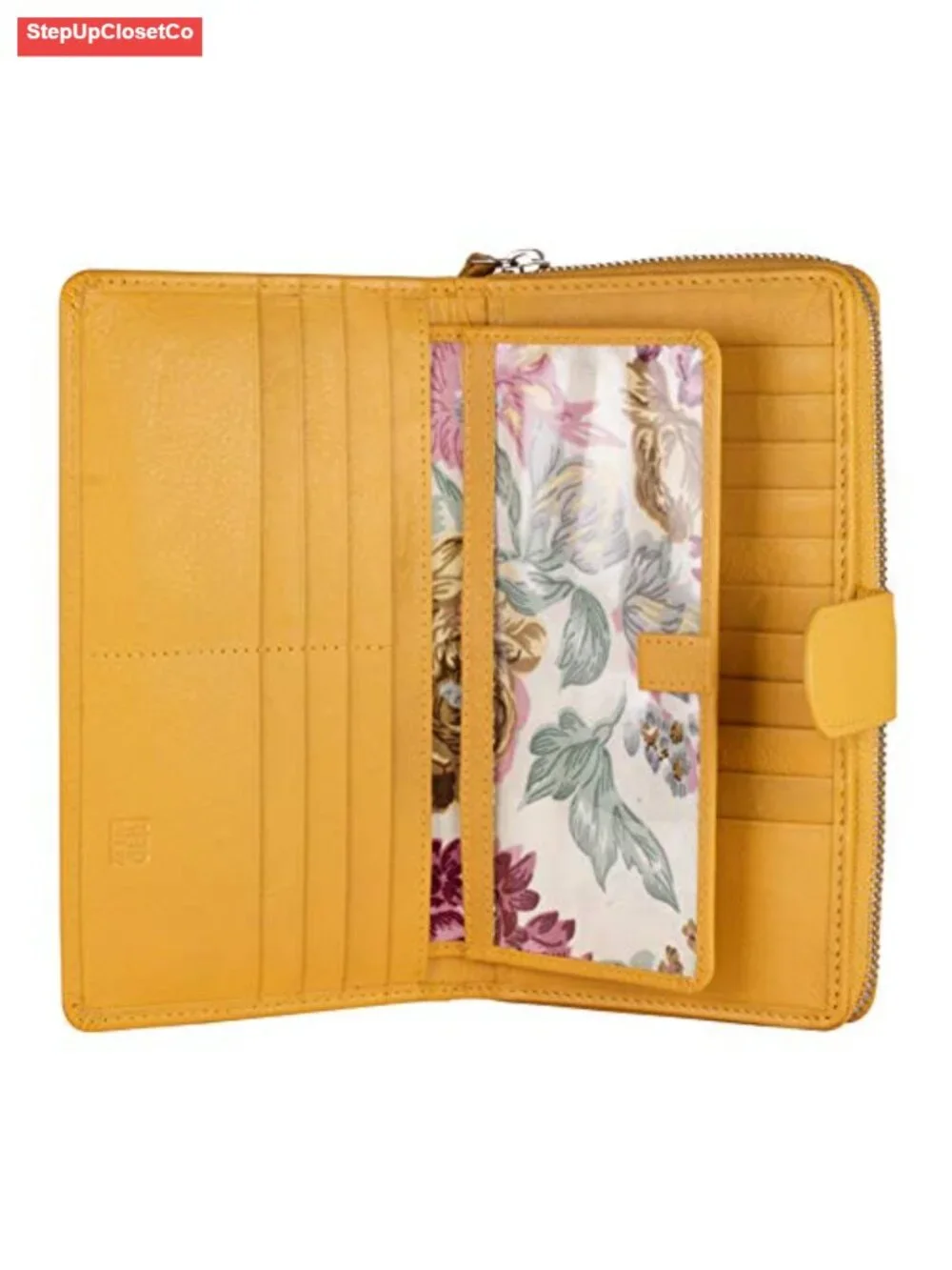 Genuine Leather RFID Blocking Checkbook Wallet Clutch for Women